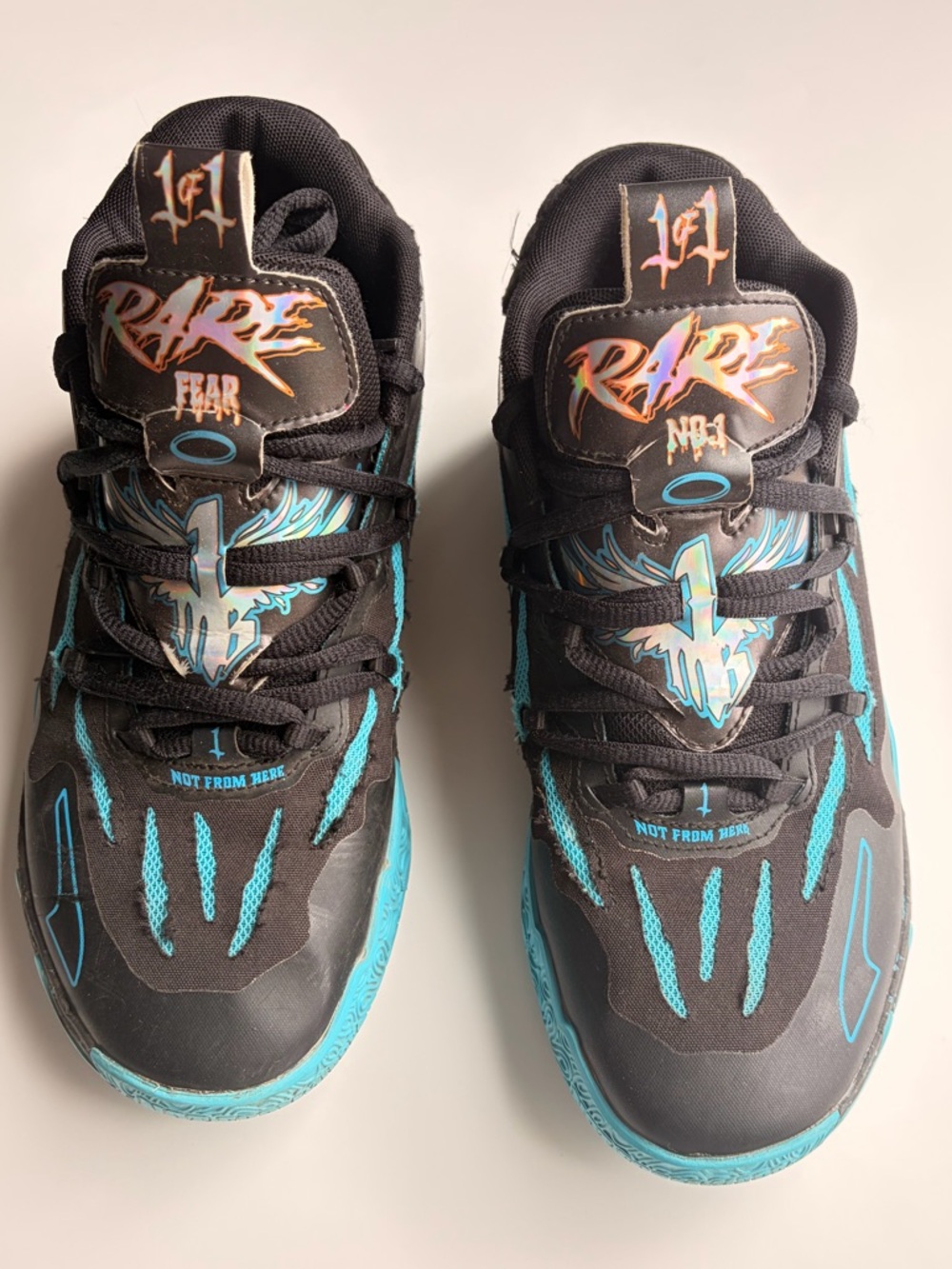 LaMelo Ball’s Size 7.5  Puma MB.03 Blue Hive